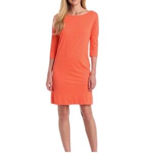 Lilly Pulitzer Cassie Pima Cotton Knit Sheath Dress in Tango Orange Size Small